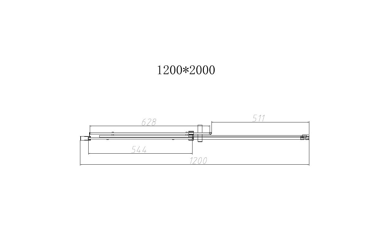 Душевая дверь Dice VDS-4D120CLGM, 1200, вороненая сталь, стекло прозрачное