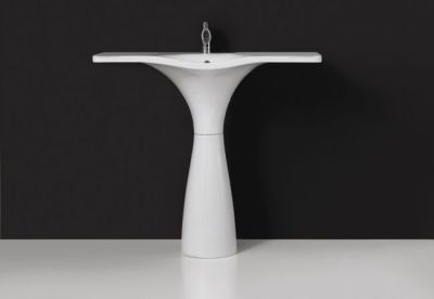 Neroceramica Libera, раковина с пьедесталом 90х50 см + крючок, цвет белый