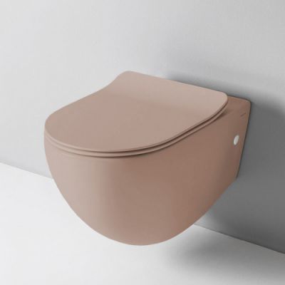 Artceram FILE 2.0 Унитаз подвесной 53х37см, безободковый, с крепежом, цвет: tortora