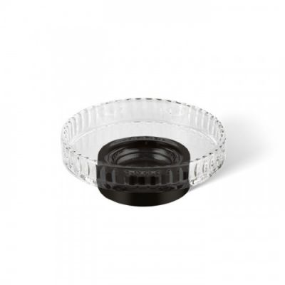 Decor Walther Century STS Мыльница настольная, граненое стекло, цвет: черный матовый 587660
