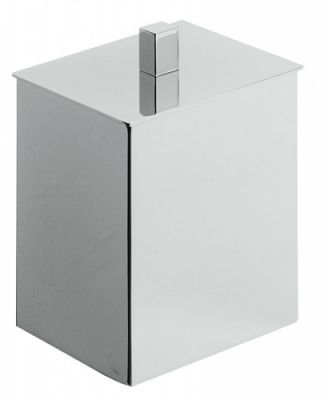 Surya Metall, квадратная баночка с крышкой для гигиенич. принадлежностей, цвет золото сатин 6226/GOS