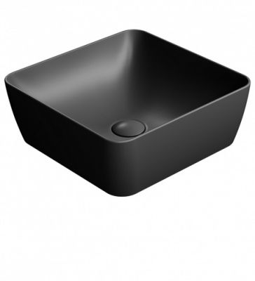 Раковина накладная 38x38 см GSI Pura 903826 чёрный матовый