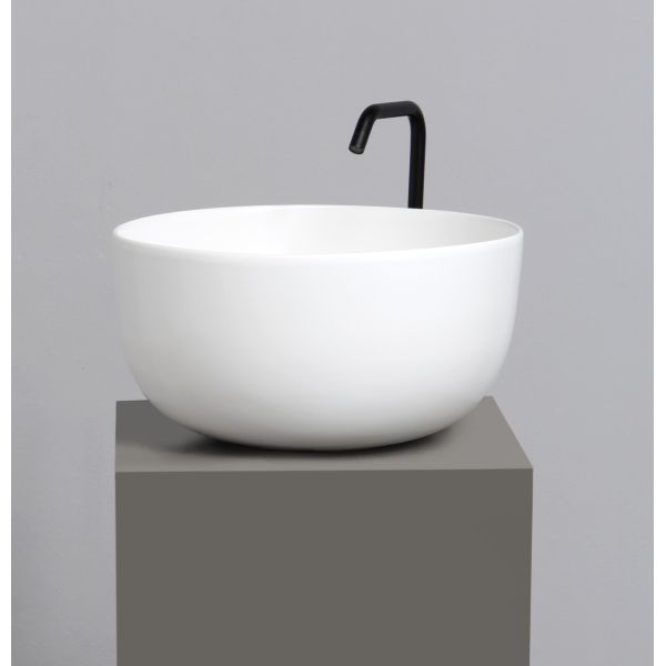 White Ceramic Dome, накладная круглая раковина Ø44,5x27h см, цвет оранжевый матовый