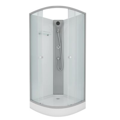 Niagara Eco Душ.каб. NG-4301-14BK (900х900х2000) низкий поддон(13см) стекломатовое