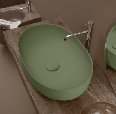 Kerasan Nolita Раковина накладная 60*40 534311 цвет Verde