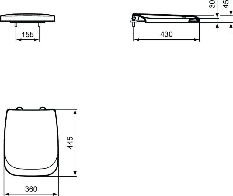 Сиденье и крышка с функцией плавного закрытия Ideal Standard VENTUNO T663801