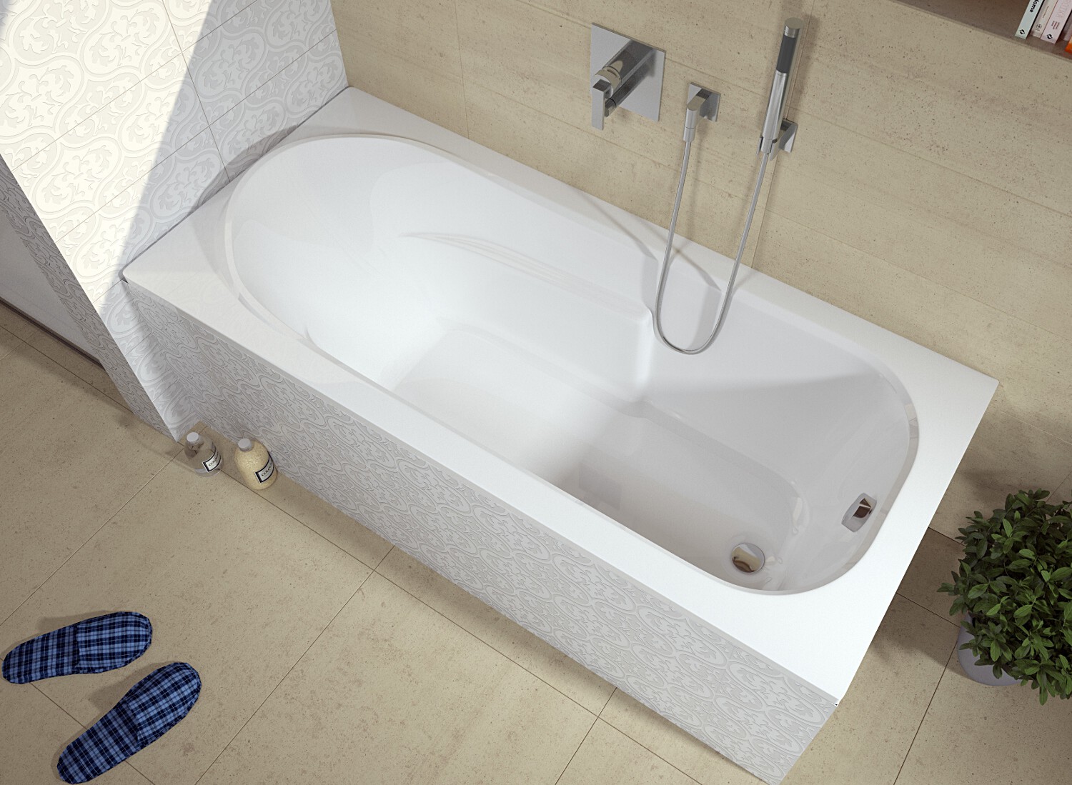 Ванна акриловая RIHO Columbia 175x80 без гидромассажа BA0400500000000
