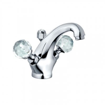 KLUDI ADLON смеситель для раковины DN 15, ручки хрусталь, хром 5101005G5