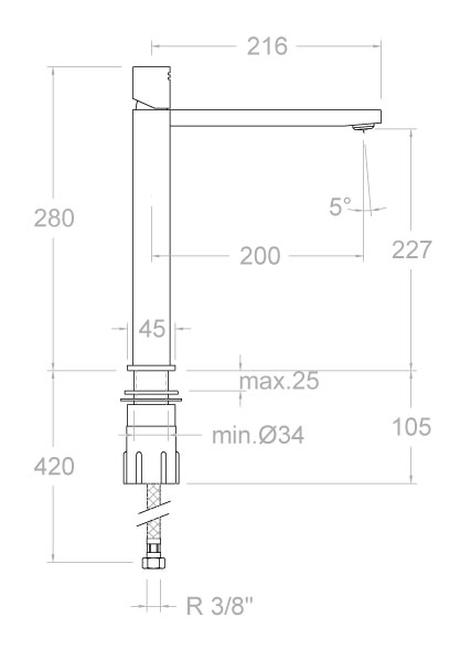 Смеситель для раковины Ramon Soler 4710N Kuatro