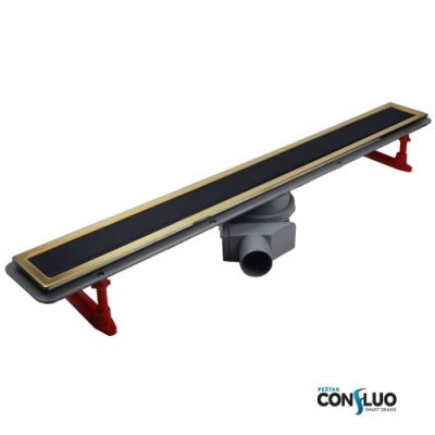 Душевой лоток 300 мм Pestan Confluo Premium Line Black Glass Gold