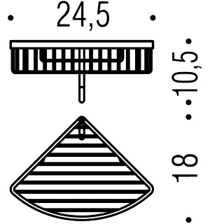 Полка корзина угловая Angolari Colombo B9616
