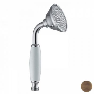 Carlo Frattini Wellness Ручной душ с белой ручкой, цвет: бронза F2104BR