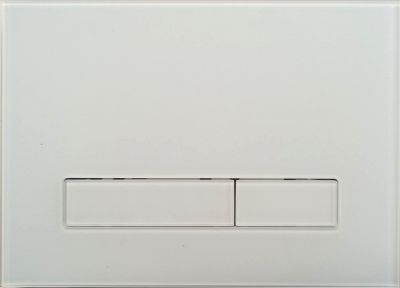 KK-POL 350/PPB/125-00-00 M16 Стеклянная панель смыва для инсталляции, цвет белый матовый