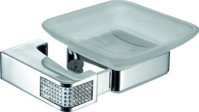 Sanibano Diamond, настенная стеклянная мыльница, цвет хром-кристаллы Swarovski crystal H9000/15CRС