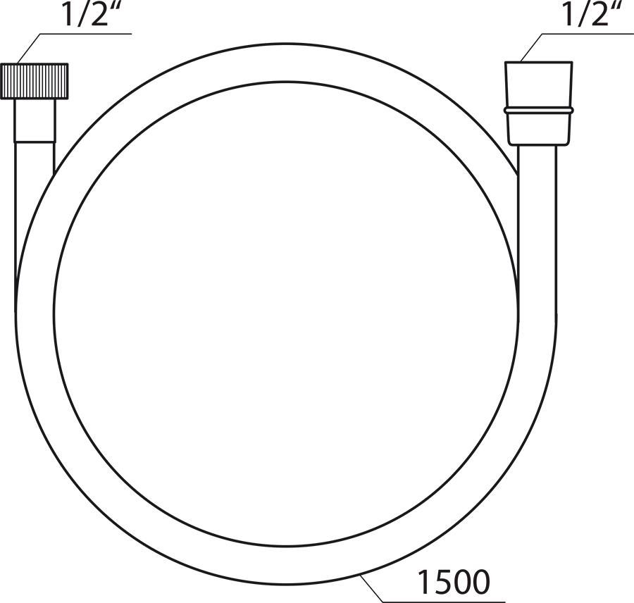 X07P176 Душевой шланг Ravak SatinFlex 150 см
