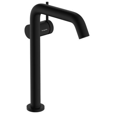 73370670 Hansgrohe Tecturis S Смеситель для раковины, высокий, 1 отв., CoolStart EcoSmart+, с донным клапаном Push-Open, цвет: черный матовый