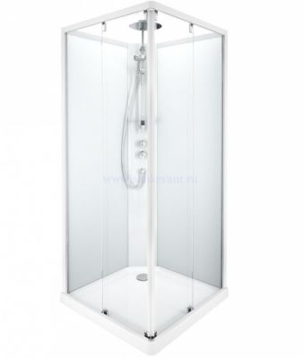 Душевая кабина Showerama 10-5 Comfort квадратная, 900х900 мм белый профиль/матовое 558.209.303