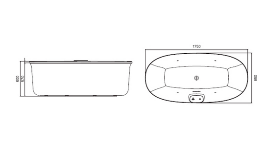 Jacuzzi Arga Ванна отдельностоящая 175x85x57 с гидромассажем