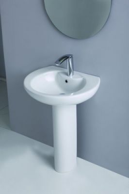 Neroceramica Soft, раковина подвесная 61х49 + пьедестал, цвет белый