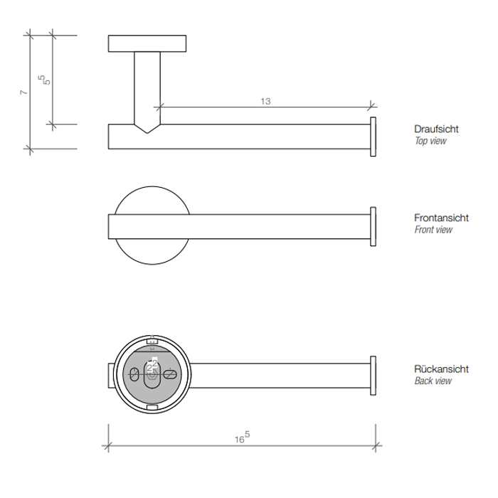 530000 Decor Walther Basic TPH1 Держатель туалетной бумаги, подвесной, цвет: хром
