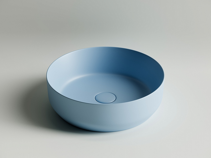 Раковина накладная круглая d390 Ceramica Nova Element CN6022ML голубой