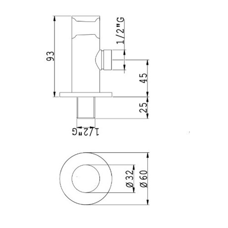 PA012A07Q AquaElite держатель для лейки на отводе воды из латуни, 1/2", шлиф. никель