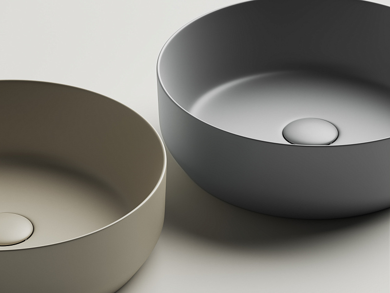 Раковина накладная круглая d390 Ceramica Nova Element CN6022MC капучино