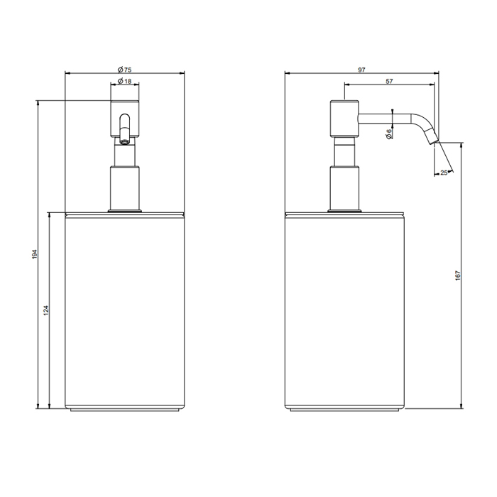 Gessi Rilievo Дозатор для жидкого мыла настольный, цвет: Black XL 59538#299