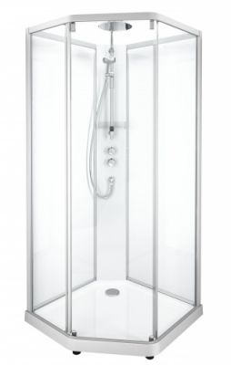 Душевая кабина 90x90 IDO Showerama 10-5 Comfort профиль серебро/прозрачное 558.202.302
