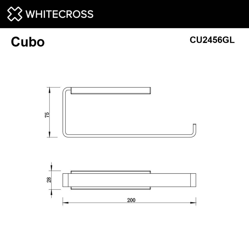 Полотенцедержатель WHITECROSS Cubo CU2456GL (золото)