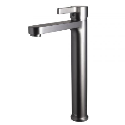 Maxonor LUCKY PL11106.1-9 Смеситель для раковины высокий, графит матовый
