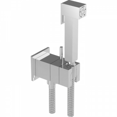 CISAL Shower Гигиенический душ со шлангом 120 см,вывод с держателем и встроенный прогрессивный картридж, цвет: хром CU00794521