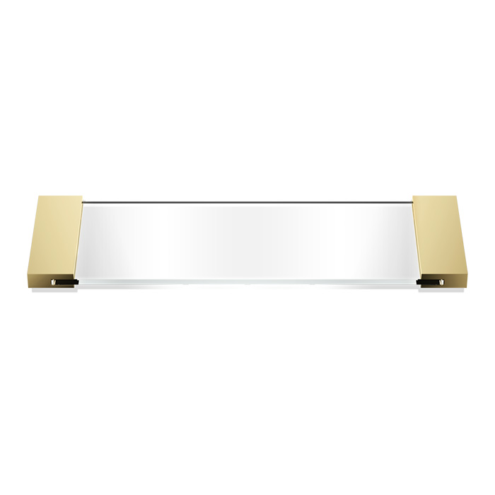 Decor Walther Classic Tab 34 Лоток универсальный 34x12см, прозрачное стекло, настольный, цвет: золото 848722
