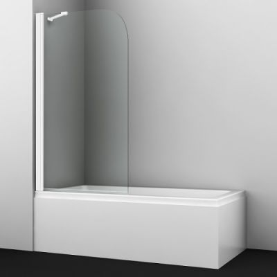 Wasserkraft Leine 35P01-80WHITE Fixed Стеклянная шторка на ванну 80 см белый