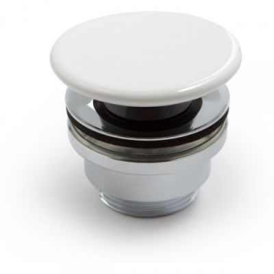 White Ceramic, донный клапан CLICK CLACK с керамической накладкой, цвет черный матовый MEW060905