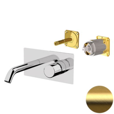 Смеситель для раковины Daniel Trilogy TG632KBDP, золото брашированное