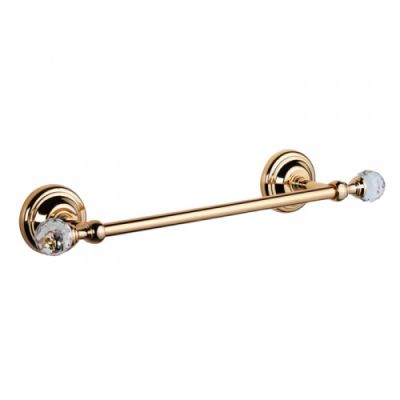 TW Crystal 014, полотенцедержатель 35,5 см, подвесной, цвет: золото с кристаллом (swarovski) TWCR014oro-sw