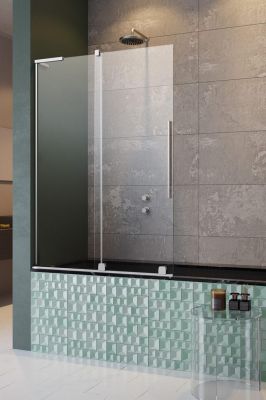 Шторка на ванну 110 см Radaway Furo SL PND II раздвижная, профиль хром