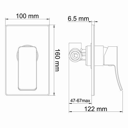 WasserKRAFT Aller 10651WHITE Смеситель для душа, белый/хром
