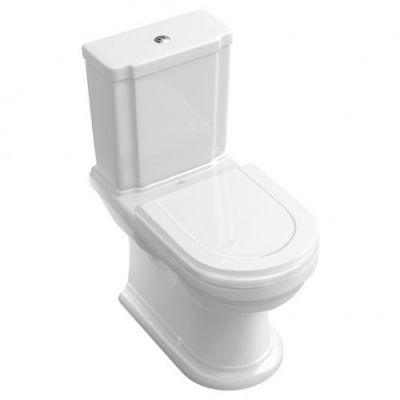 Унитаз с бачком Hommage Villeroy & Boch 666210R1 крышка белая, петли золото