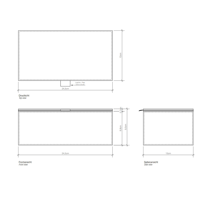 Decor Walther Brownie BOD2 Универсальная коробка 24.5x13x9.5см, настольная, цвет: черная кожа 930660