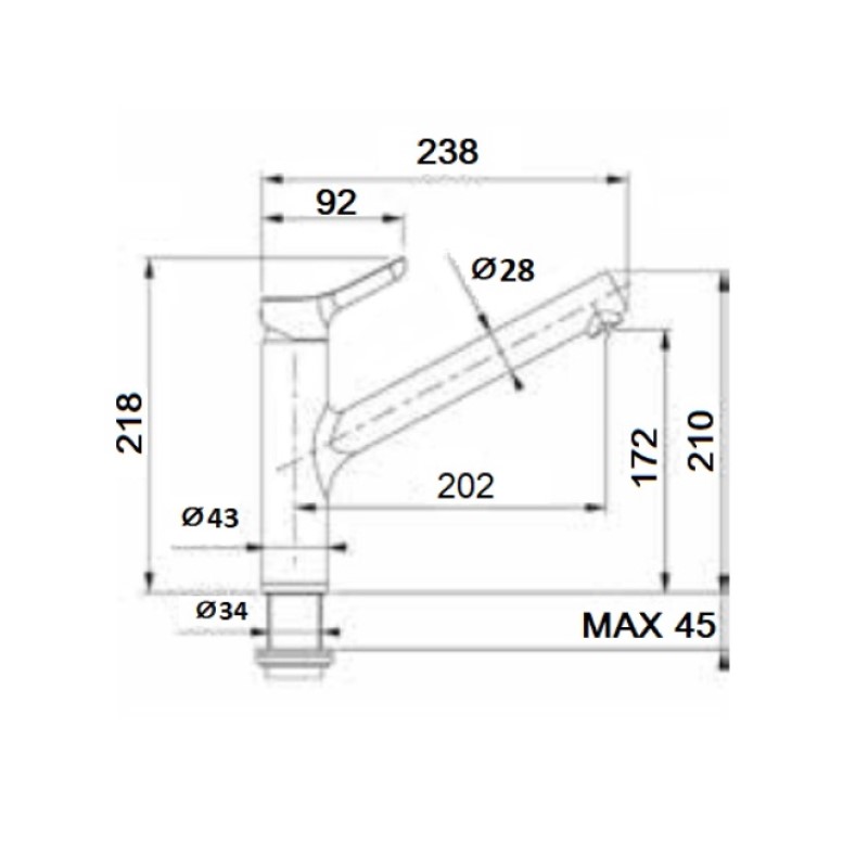 Смеситель для кухни Webert Master MS920102015, хром