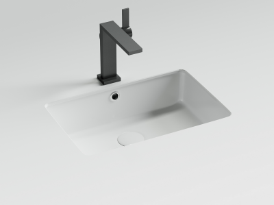 CN15003 Ceramica Nova Раковина встраиваемая снизу Ceramicanova Era, c отверстием слива - перелива 460x320x155 мм, белый, арт.CN15003