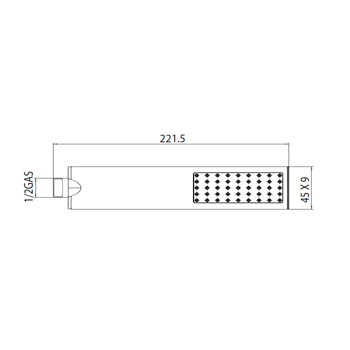 Bossini Flat One Ручной душ, цвет: хром B00270.030