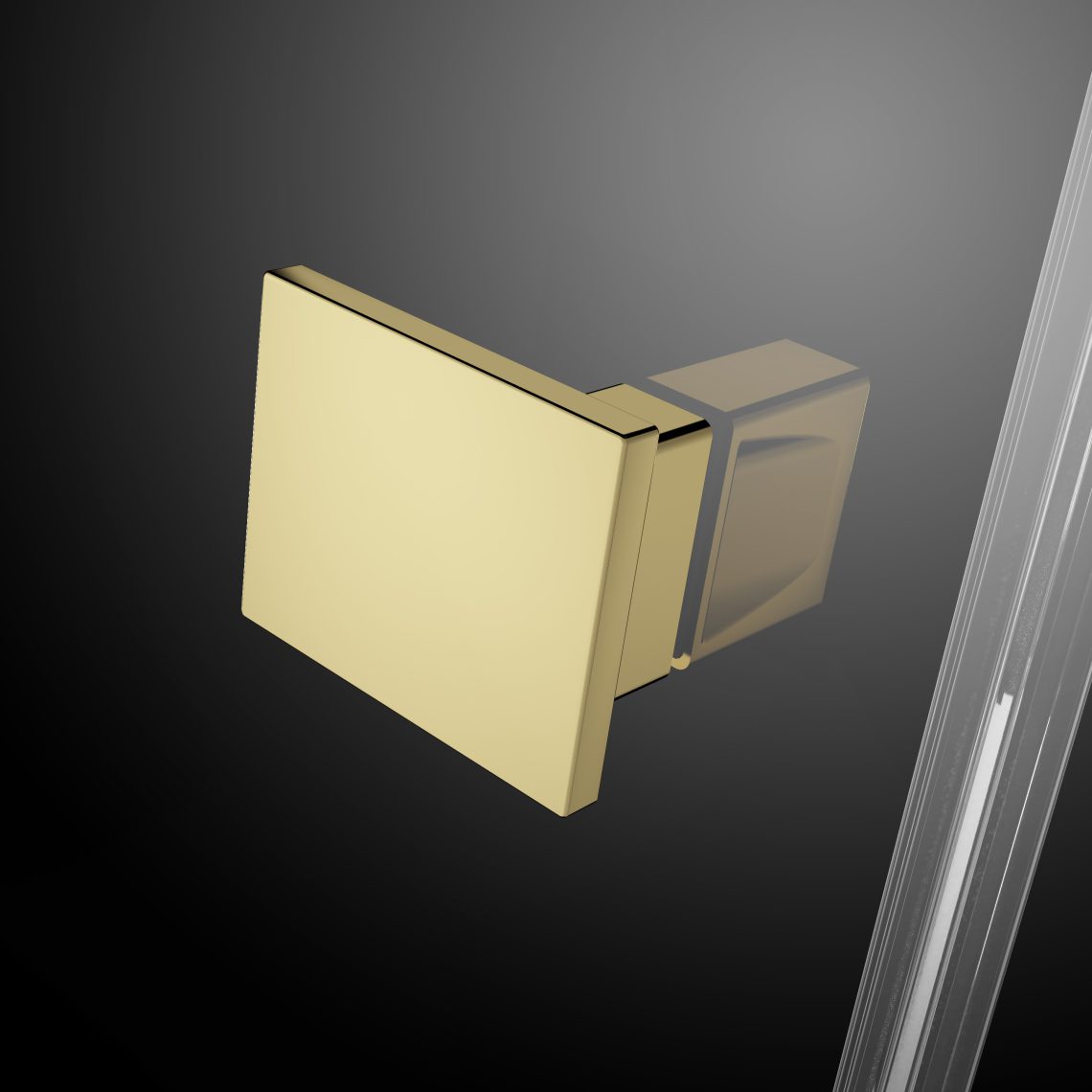 Душевая дверь 130 см. нестандарт Radaway Essenza Pro 8 Gold DWJ профиль золото
