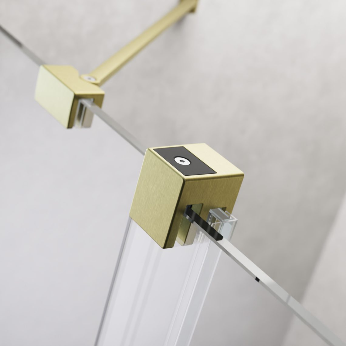 Шторка на ванну 100 см Radaway FURO BRUSHED GOLD PND II раздвижная профиль золото, левая