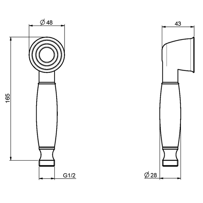 Carlo Frattini Wellness Ручной душ F2049CR, цвет: хром F2049CR