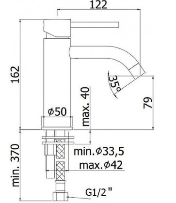 Paffoni LIGHT Смеситель для раковины без д/к, Steel looking