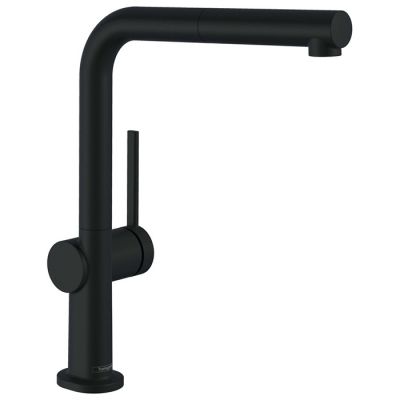 72808670 Hansgrohe Talis M54 Смеситель для кухни, 1 отв., с вытяжным изливом 1jet, цвет: черный матовый