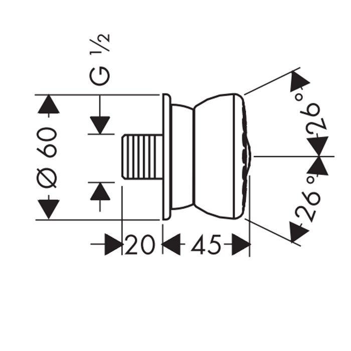 Hansgrohe RainSelect Боковая форсунка 28467000